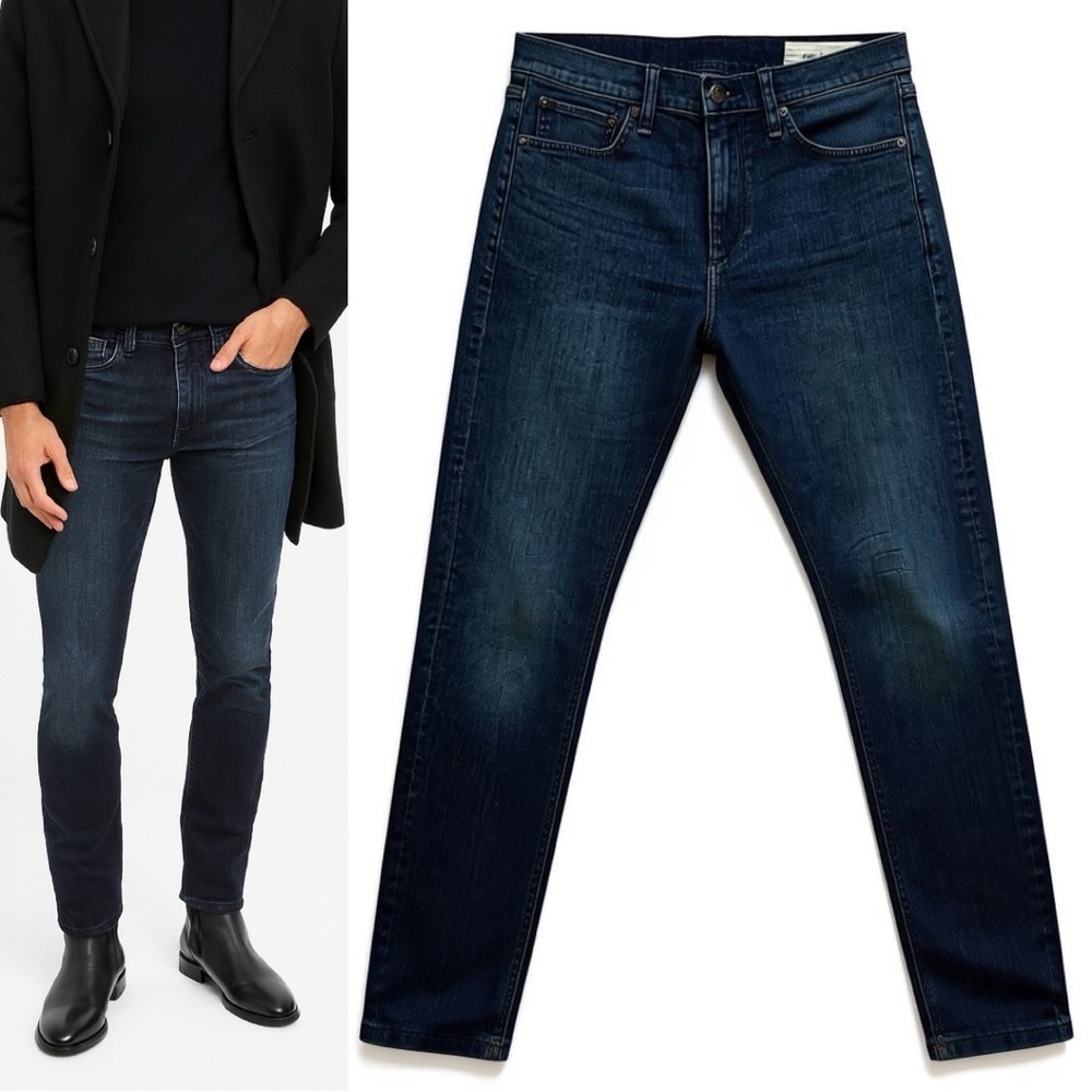 453 Rag & Bone | NWOT Hughes Wash Stretch Denim Fit Skinny Blue Jeans (Sz 31x32)